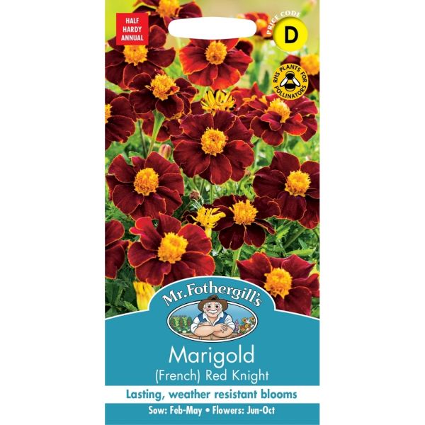 Marigold (French) Red Knight Seeds